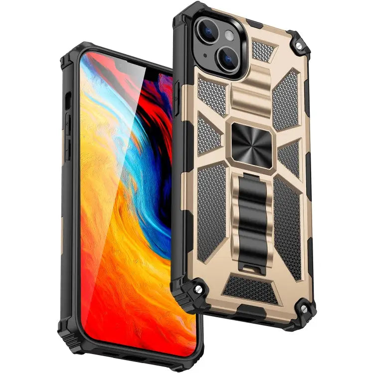 Armor Shockproof TPU + PC Magnetic Protective Phone Case with Holder For iPhone 14 For iPhone 14 Pro For iPhone 14 Pro