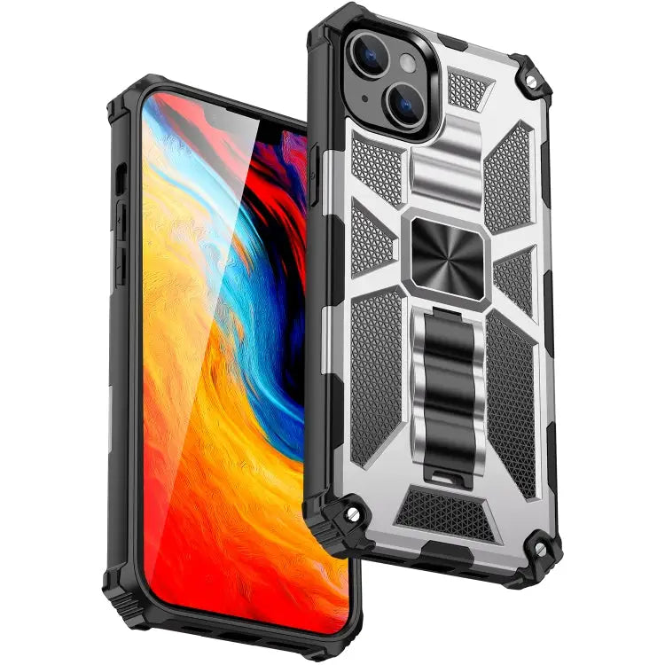 Armor Shockproof TPU + PC Magnetic Protective Phone Case with Holder For iPhone 14 For iPhone 14 Pro For iPhone 14 Pro