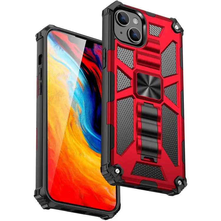 Armor Shockproof TPU + PC Magnetic Protective Phone Case with Holder For iPhone 14 For iPhone 14 Pro For iPhone 14 Pro