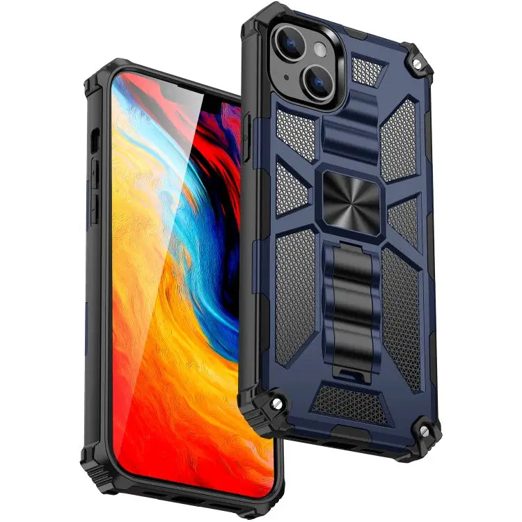 Armor Shockproof TPU + PC Magnetic Protective Phone Case with Holder For iPhone 14 For iPhone 14 Pro For iPhone 14 Pro