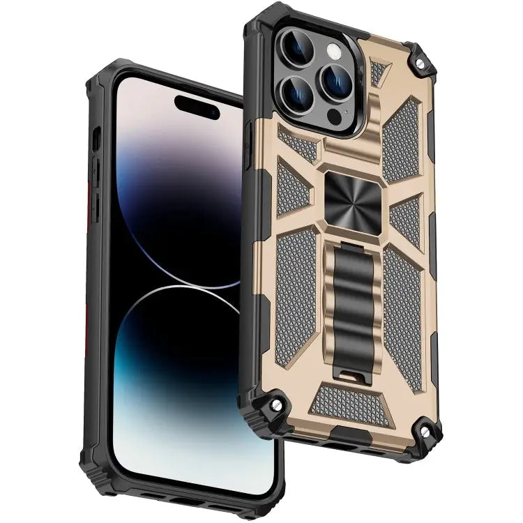 Armor Shockproof TPU + PC Magnetic Protective Phone Case with Holder For iPhone 14 For iPhone 14 Pro For iPhone 14 Pro