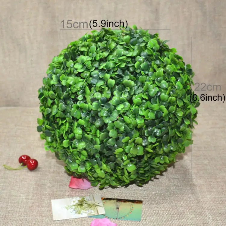 Artificial Aglaia Odorata Plant Ball Topiary Wedding Event Home Outdoor Decoration Hanging Ornament Diameter: 8.7 inch