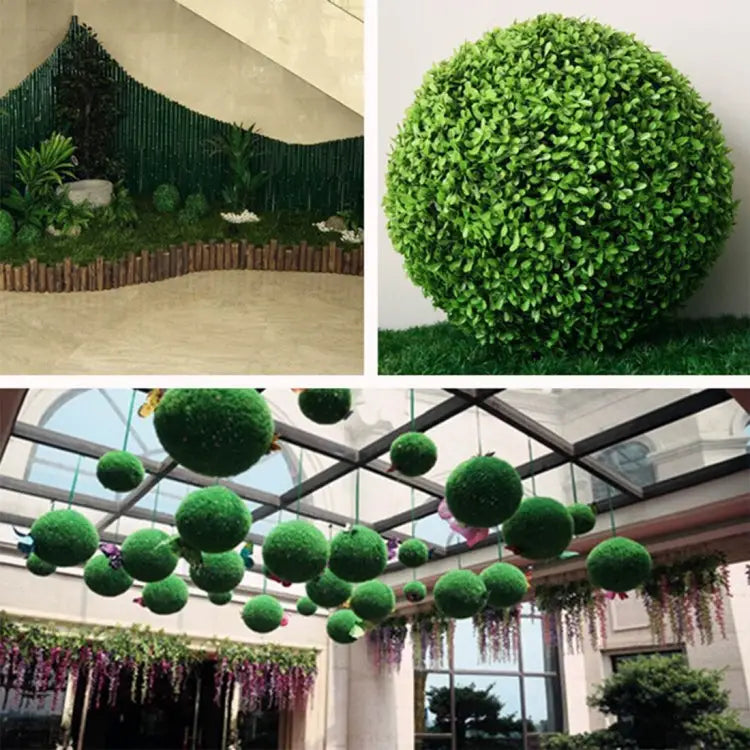 Artificial Aglaia Odorata Plant Ball Topiary Wedding Event Home Outdoor Decoration Hanging Ornament Diameter: 8.7 inch