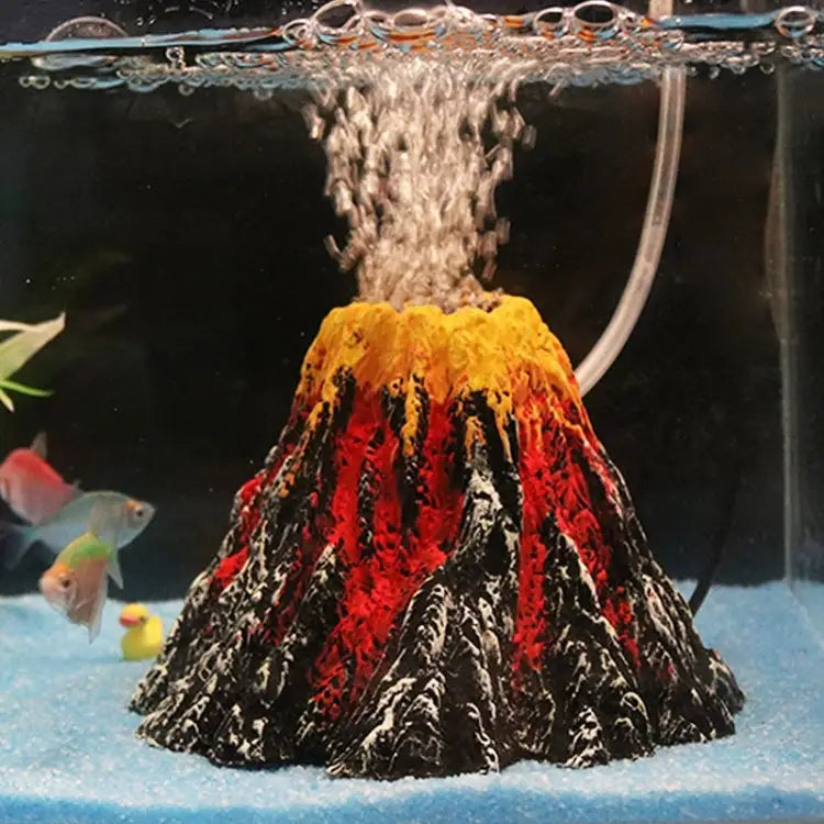 Artificial Tree Plant Grass Fish Tank Decoration Volcano Rock Landscape Creative Rockery Resin Ornaments Aquarium Air