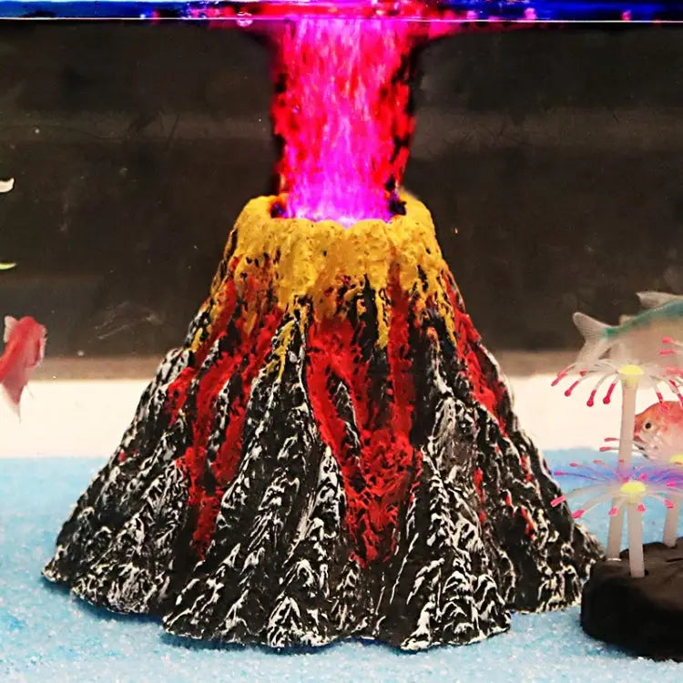 Artificial Tree Plant Grass Fish Tank Decoration Volcano Rock Landscape Creative Rockery Resin Ornaments Aquarium Air