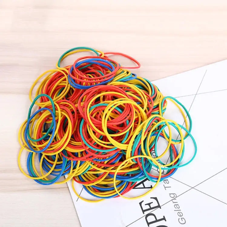 Assorted Color Sturdy Stretchable Elastic Rubber Bands School Office Supplies Stationery 1KG Per Bag Assorted Color