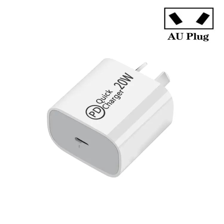 AU-20W PD USB-C / Type-C Travel Charger for Mobile Phone AU Plug - AU Plug