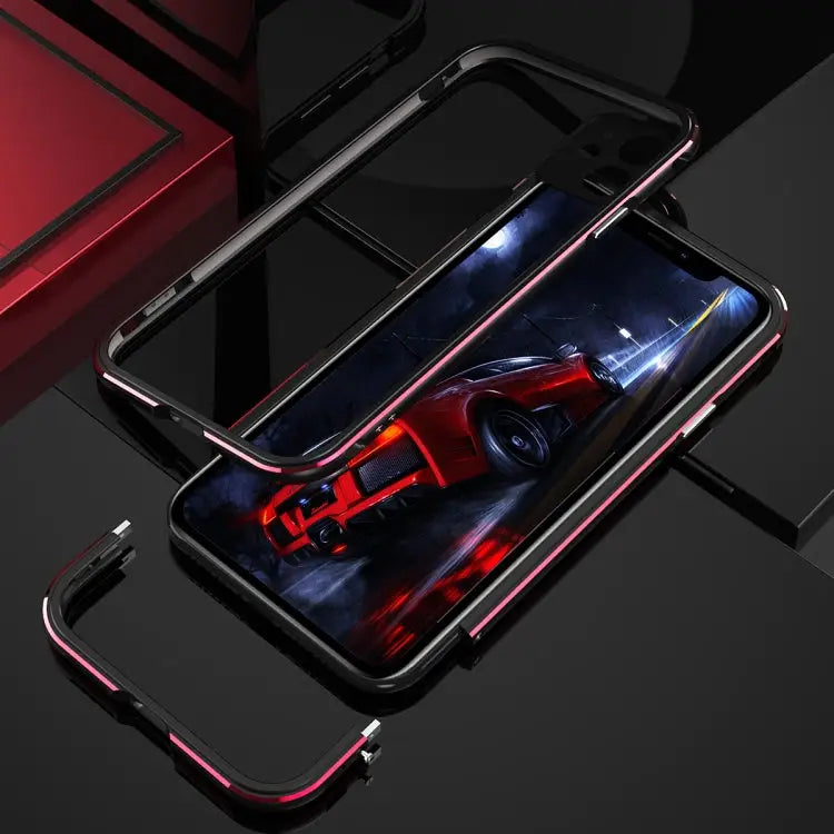 Aurora Series Lens Protector + Metal Frame Protective Case For iPhone 11 For iPhone 11 Pro For iPhone 11 Pro Max