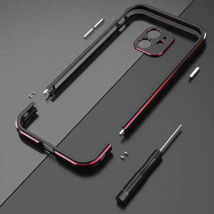 Aurora Series Lens Protector + Metal Frame Protective Case For iPhone 11 For iPhone 11 Pro For iPhone 11 Pro Max