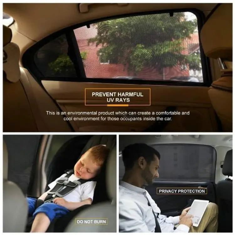 Auto Car Window Mesh Shield Sunshade Visor Net Mosquito Repellent UV Protection Window Covers High Pop-up Front Window
