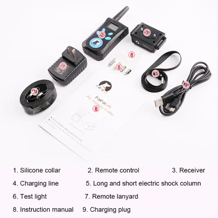 Automatic Anti Barking Collar Pet Training Control System + Electric Shock PU Leather Collar for Dogs PD520 - PD520