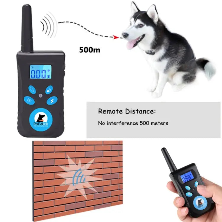 Automatic Anti Barking Collar Pet Training Control System + Electric Shock PU Leather Collar for Dogs PD520 - PD520
