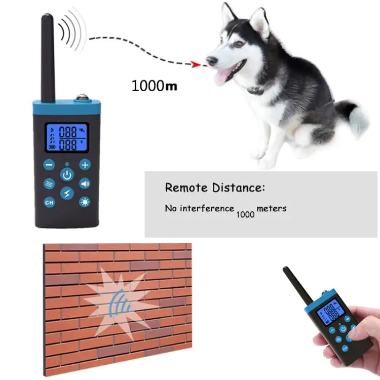 Automatic Anti Barking Collar Pet Training Control System + Electric Shock PU Leather Collar for Dogs PD525 - PD525
