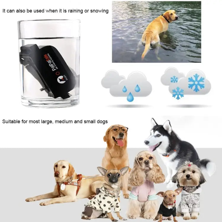 Automatic Anti Barking Collar Pet Training Control System + Electric Shock PU Leather Collar for Dogs PD525 - PD525