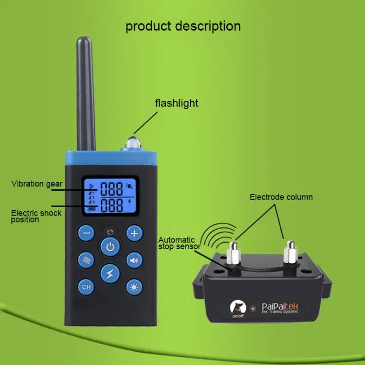 Automatic Anti Barking Collar Pet Training Control System + Electric Shock PU Leather Collar for Dogs PD525 - PD525