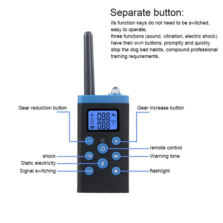 Automatic Anti Barking Collar Pet Training Control System + Electric Shock PU Leather Collar for Dogs PD525 - PD525