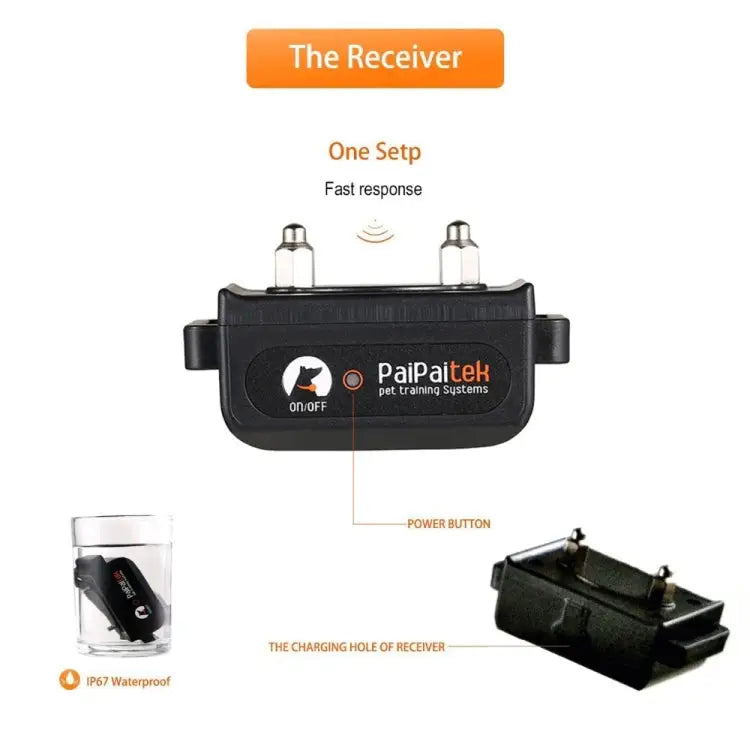 Automatic Anti Barking Collar Pet Training Control System + Electric Shock PU Leather Collar for Dogs PD520 - PD520