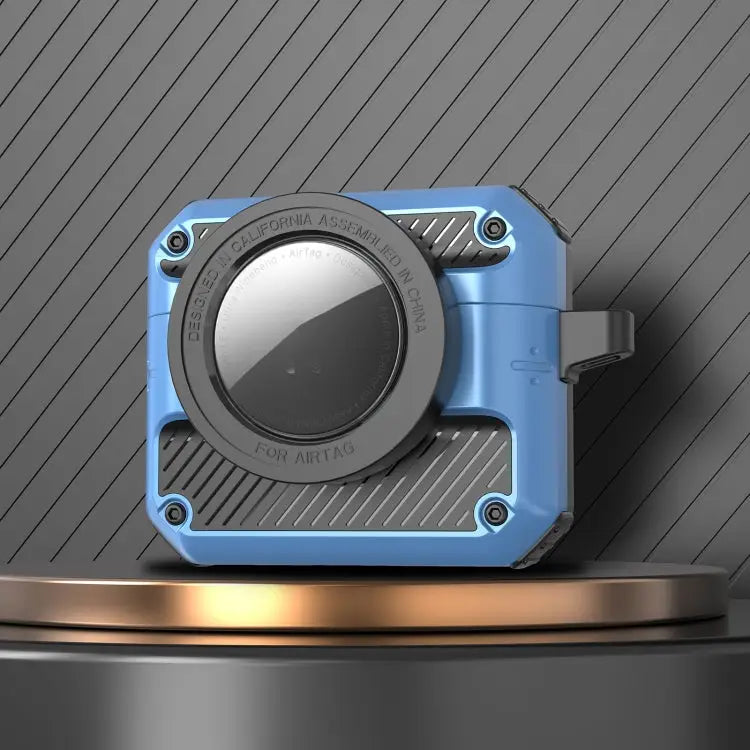 Automatic Flip Switch TPU + PC Earphone Case with AirTag For AirPods Pro For AirPods 1/2 - For AirPods 3 / Light Blue