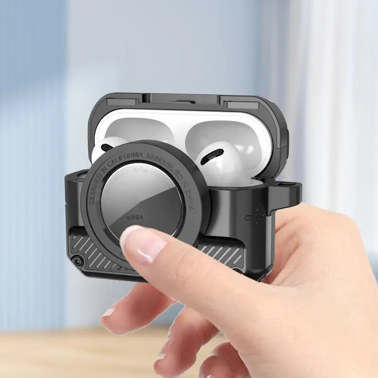 Automatic Flip Switch TPU + PC Earphone Case with AirTag For AirPods Pro For AirPods 1/2 - Apple Accessories