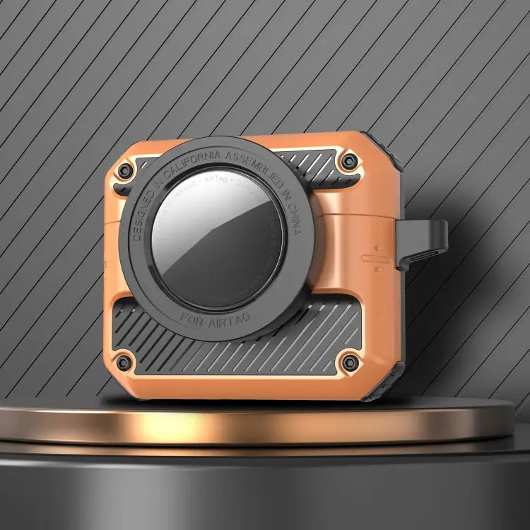 Automatic Flip Switch TPU + PC Earphone Case with AirTag For AirPods Pro For AirPods 1/2 - For AirPods 3 / Orange