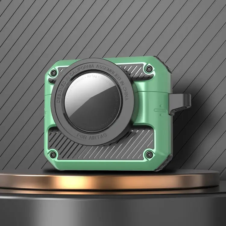 Automatic Flip Switch TPU + PC Earphone Case with AirTag For AirPods Pro For AirPods 1/2 - For AirPods 3 / Cyan - Apple