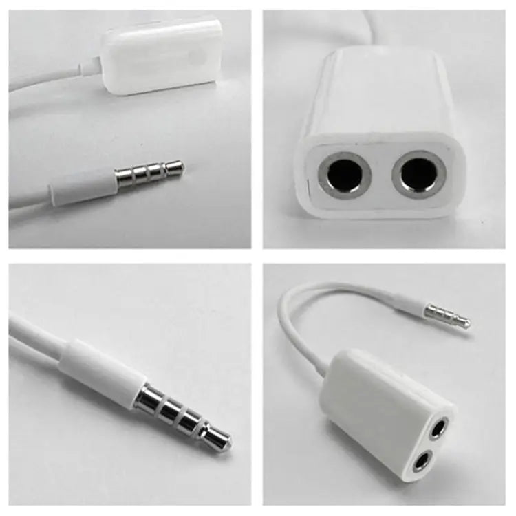 Aux Audio Cable 3.5mm to 2 x Female Splitter Adapter Compatible with Phones Tablets Headphones MP3 Player Car/Home