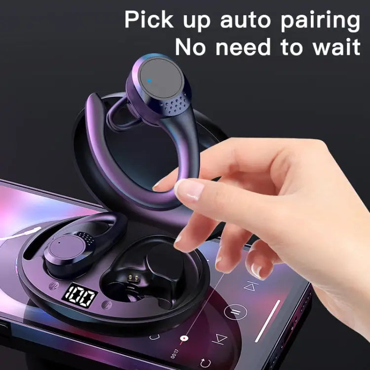 AX9 Noise Reduction Digital Display With Charging Bin Bluetooth Headset AX9 Black - AX9 Black