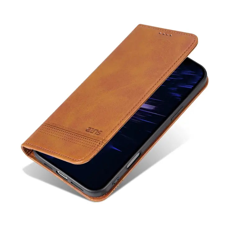 AZNS Magnetic Calf Texture Flip Leather Phone Case - Apple Accessories