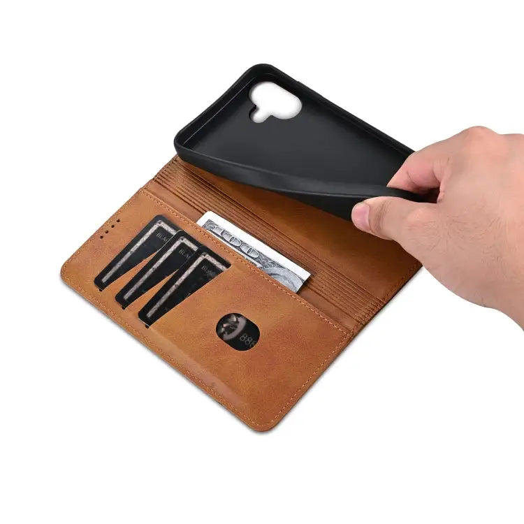 AZNS Magnetic Calf Texture Flip Leather Phone Case - Apple Accessories