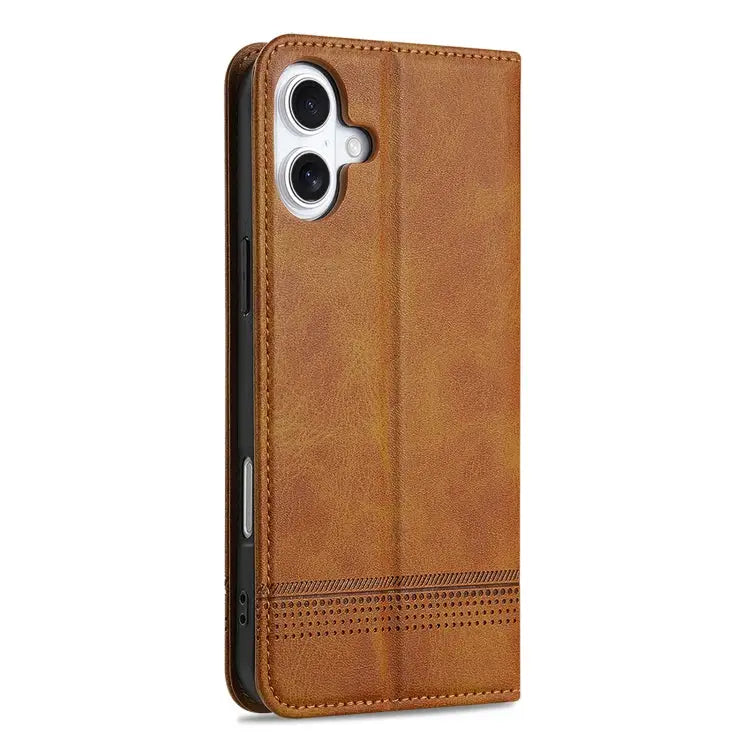 AZNS Magnetic Calf Texture Flip Leather Phone Case - Apple Accessories