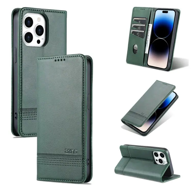 AZNS Magnetic Calf Texture Flip Leather Phone Case For iPhone 14 For iPhone 14 Plus For iPhone 14 Pro For iPhone 14 Pro