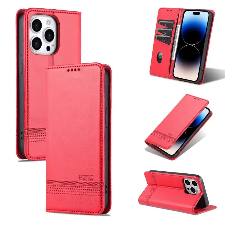 AZNS Magnetic Calf Texture Flip Leather Phone Case For iPhone 14 For iPhone 14 Plus For iPhone 14 Pro For iPhone 14 Pro