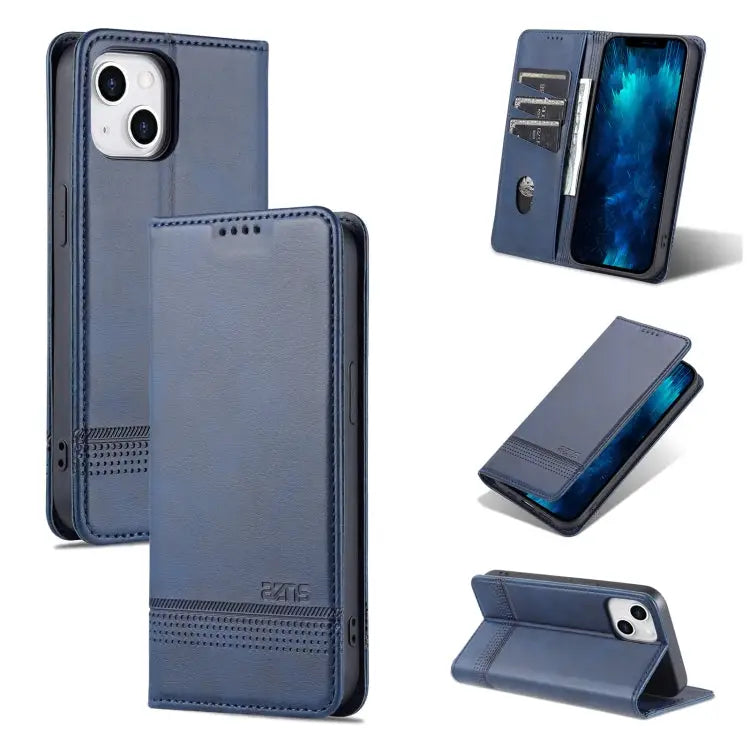 AZNS Magnetic Calf Texture Flip Leather Phone Case For iPhone 14 For iPhone 14 Plus For iPhone 14 Pro For iPhone 14 Pro