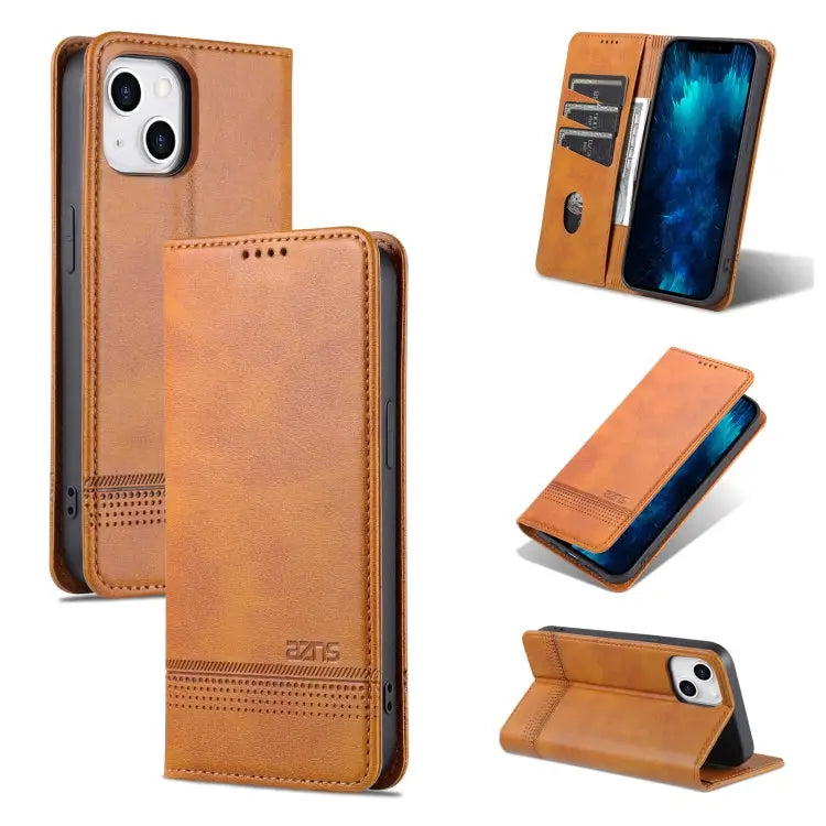 AZNS Magnetic Calf Texture Flip Leather Phone Case For iPhone 14 For iPhone 14 Plus For iPhone 14 Pro For iPhone 14 Pro