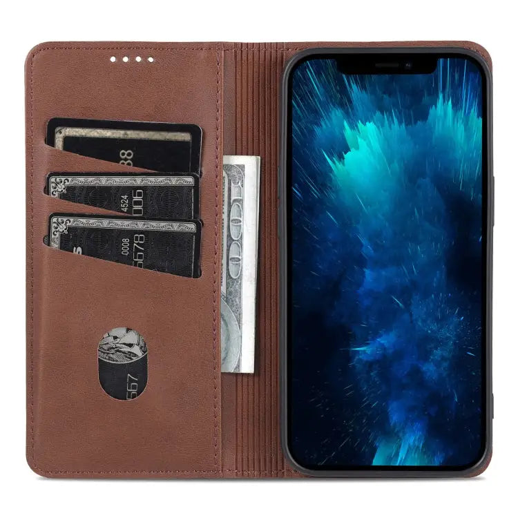 AZNS Magnetic Calf Texture Flip Leather Phone Case For iPhone 14 For iPhone 14 Plus For iPhone 14 Pro For iPhone 14 Pro