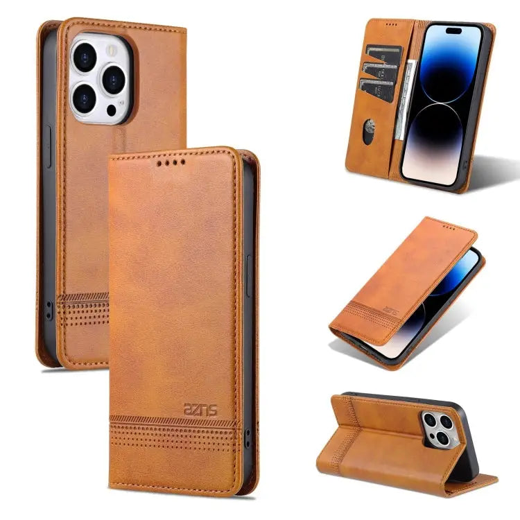 AZNS Magnetic Calf Texture Flip Leather Phone Case For iPhone 14 For iPhone 14 Plus For iPhone 14 Pro For iPhone 14 Pro