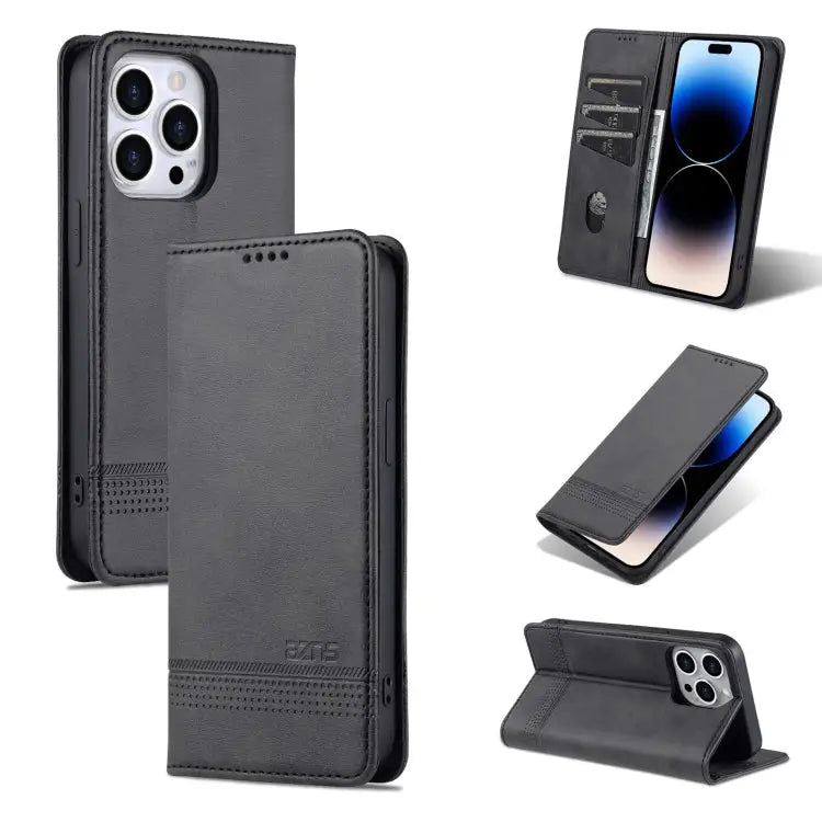 AZNS Magnetic Calf Texture Flip Leather Phone Case For iPhone 14 For iPhone 14 Plus For iPhone 14 Pro For iPhone 14 Pro