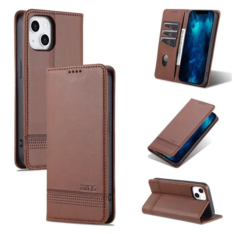 AZNS Magnetic Calf Texture Flip Leather Phone Case For iPhone 14 For iPhone 14 Plus For iPhone 14 Pro For iPhone 14 Pro