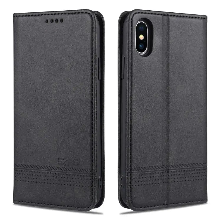 AZNS Magnetic Calf Texture Horizontal Flip Leather Case with Card Slots & Holder & Wallet For iPhone XR For iPhone XS