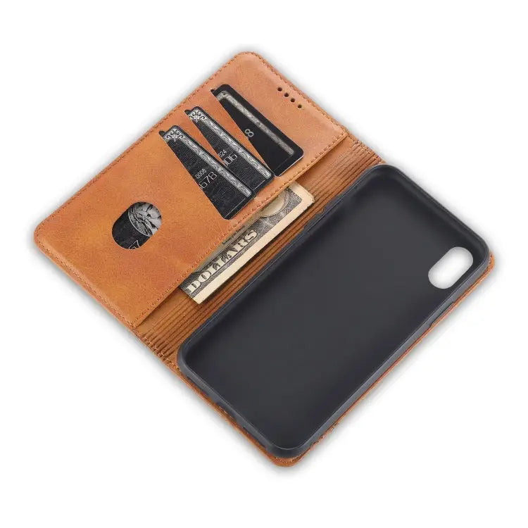 AZNS Magnetic Calf Texture Horizontal Flip Leather Case with Card Slots & Holder & Wallet For iPhone XR For iPhone XS