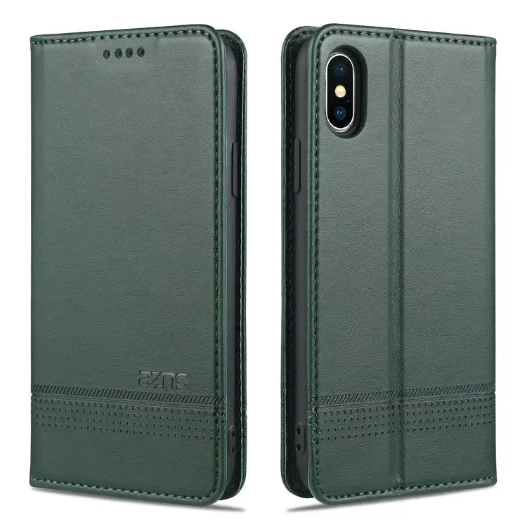 AZNS Magnetic Calf Texture Horizontal Flip Leather Case with Card Slots & Holder & Wallet For iPhone XR For iPhone XS