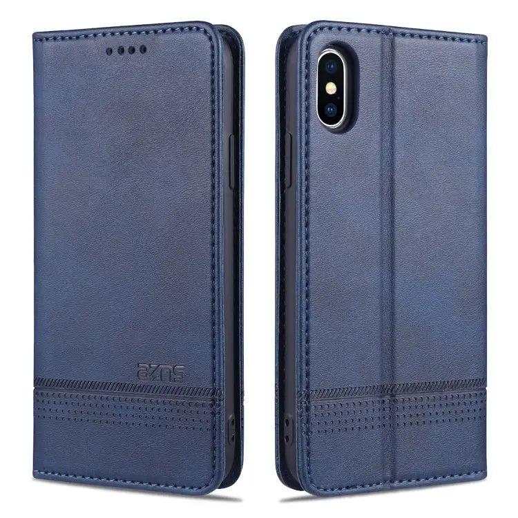 AZNS Magnetic Calf Texture Horizontal Flip Leather Case with Card Slots & Holder & Wallet For iPhone XR For iPhone XS