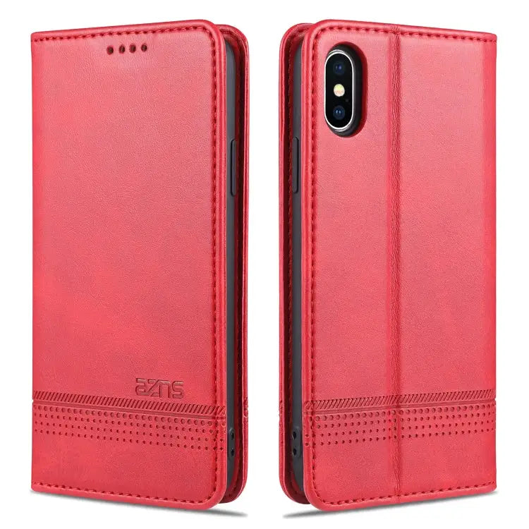 AZNS Magnetic Calf Texture Horizontal Flip Leather Case with Card Slots & Holder & Wallet For iPhone XR For iPhone XS