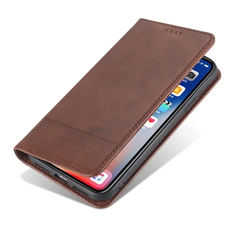 AZNS Magnetic Calf Texture Horizontal Flip Leather Case with Card Slots & Holder & Wallet For iPhone XR For iPhone XS