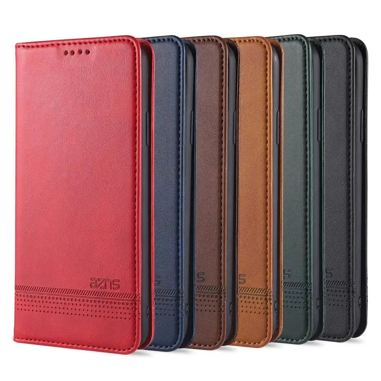 AZNS Magnetic Calf Texture Horizontal Flip Leather Case with Card Slots & Holder & Wallet For iPhone 12 Pro Max