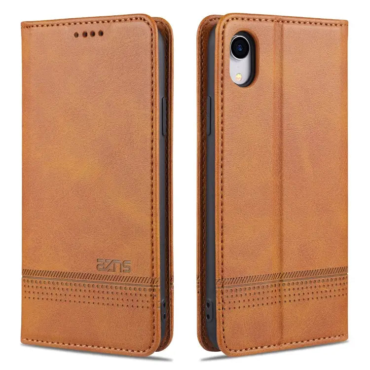 AZNS Magnetic Calf Texture Horizontal Flip Leather Case with Card Slots & Holder & Wallet For iPhone XR For iPhone XS