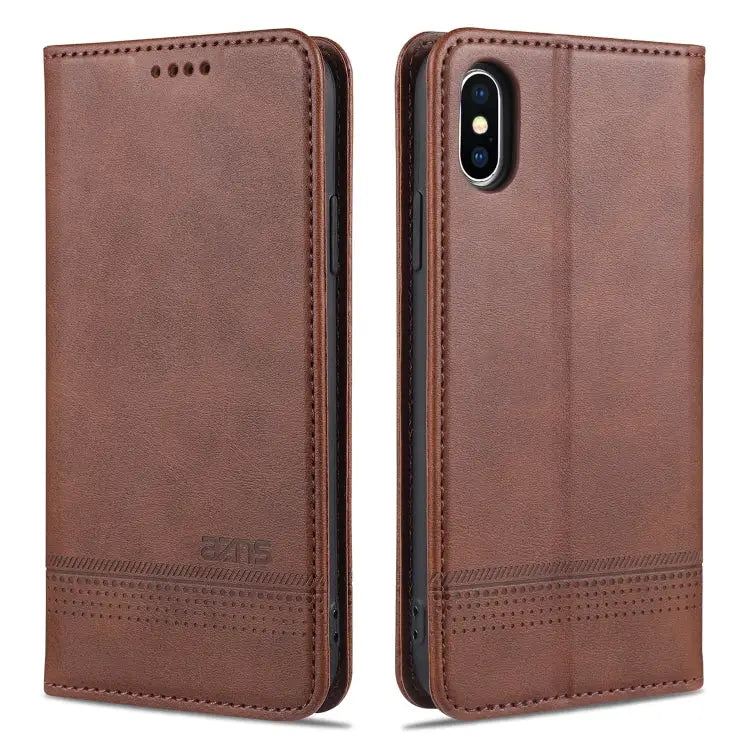 AZNS Magnetic Calf Texture Horizontal Flip Leather Case with Card Slots & Holder & Wallet For iPhone XR For iPhone XS