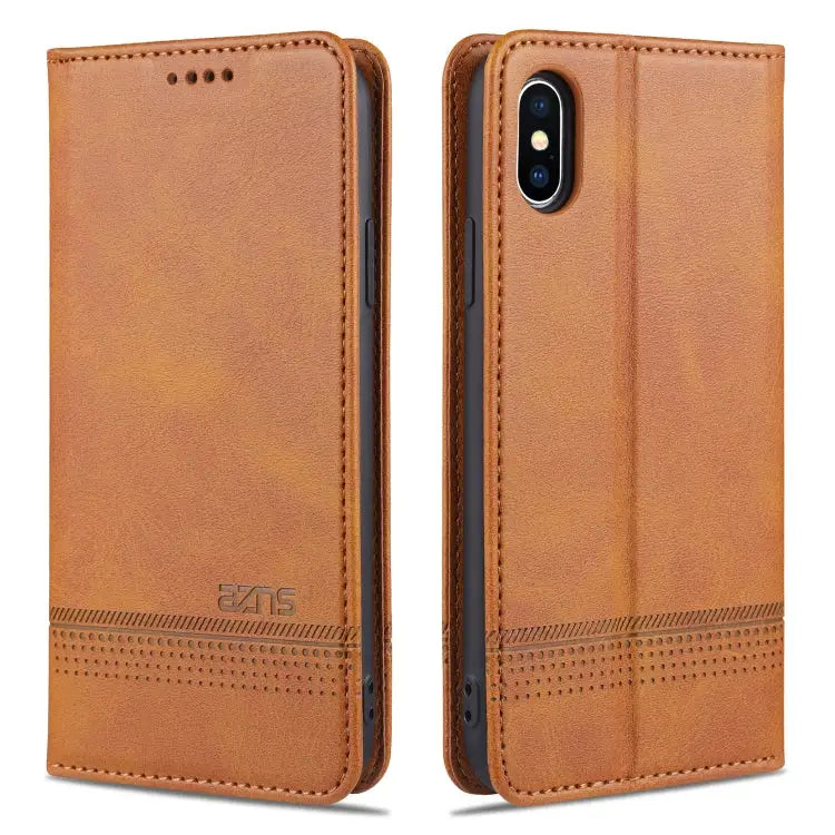 AZNS Magnetic Calf Texture Horizontal Flip Leather Case with Card Slots & Holder & Wallet For iPhone XR For iPhone XS