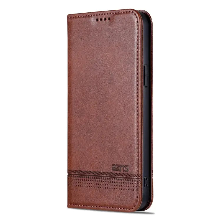 AZNS Magnetic Calf Texture Leather Phone Case For iPhone 15 Plus For iPhone 15 - Apple Accessories