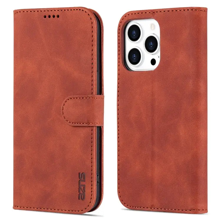 AZNS Skin Feel Calf Texture Horizontal Flip Leather Case For iPhone 14 For iPhone 14 Plus For iPhone 14 Pro For iPhone